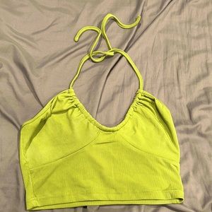 Shein small green cropped halter top